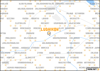 map of Ludwików