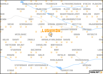 map of Ludwików