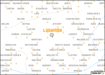 map of Ludwinów