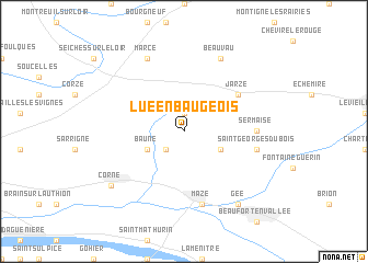 map of Lué-en-Baugeois