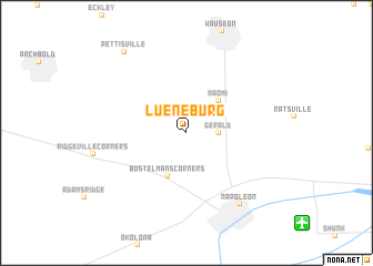 map of Lueneburg