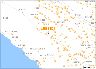 map of Luetići