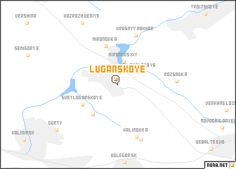 map of Luganskoye