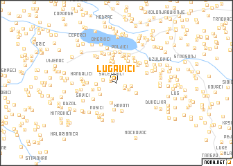 map of Lugavići