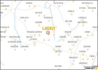 map of Lugazi