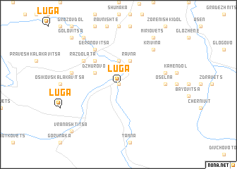 map of Lŭga