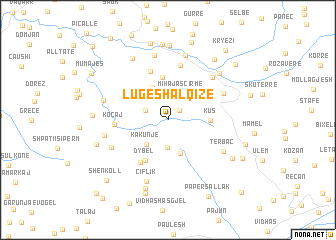 map of Lugë-Shalqizë