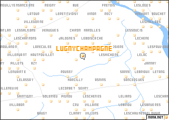 map of Lugny-Champagne