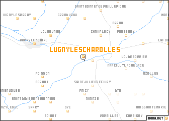 map of Lugny-lès-Charolles