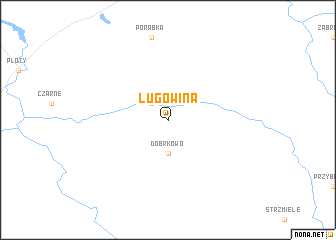 map of Ługowina