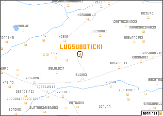 map of Lug Subotički
