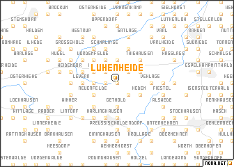 map of Luhenheide