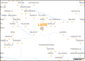 map of Luiña