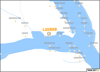 map of Lukama