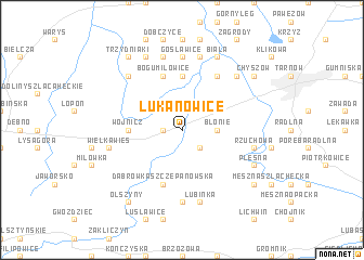 map of Łukanowice
