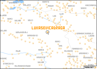 map of (( Lukaševića Draga ))