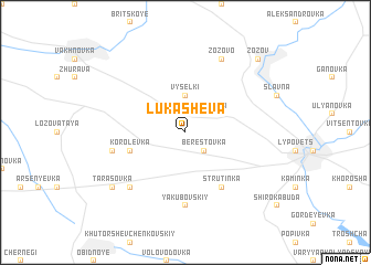 map of Lukashëva