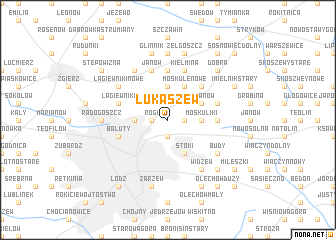 map of Łukaszew