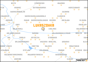 map of Łukaszówka