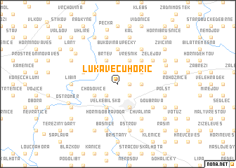 map of Lukavec u Hořic