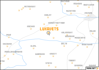 map of Lukavets