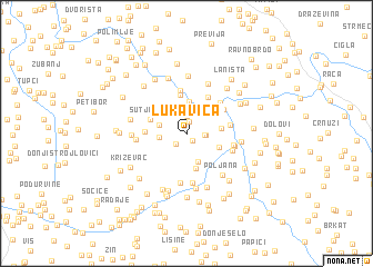 map of Lukavica