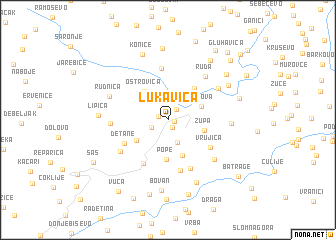 map of Lukavica