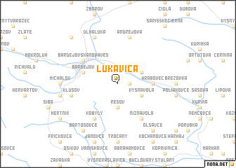 map of Lukavica