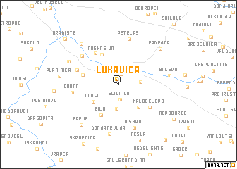 map of Lukavica