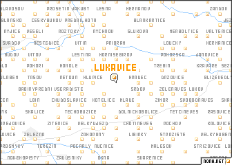 map of Lukavice