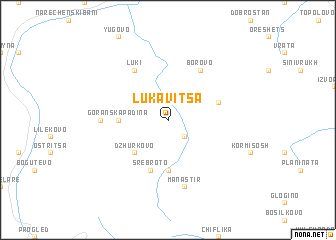 map of Lŭkavitsa