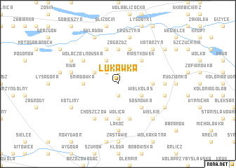 map of Łukawka