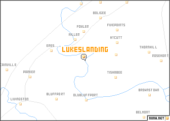 map of Lukes Landing