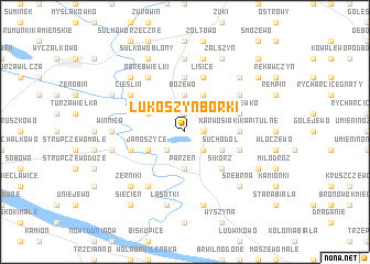 map of Łukoszyn Borki