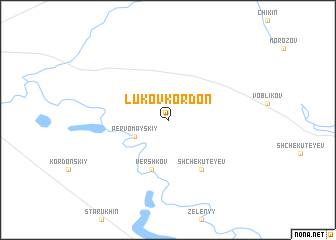 map of Lukov Kordon