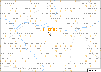 map of Łukowa