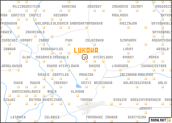 map of Łukowa