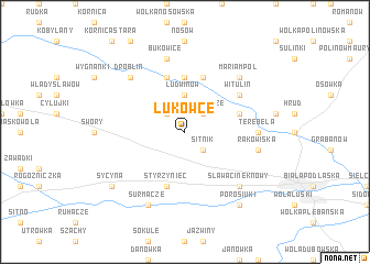 map of Łukowce