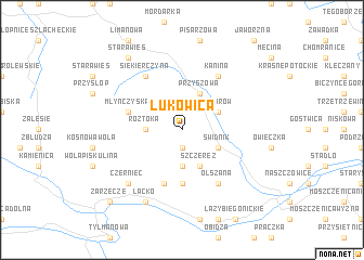 map of Łukowica