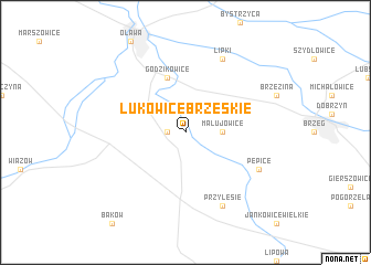 map of Łukowice Brzeskie