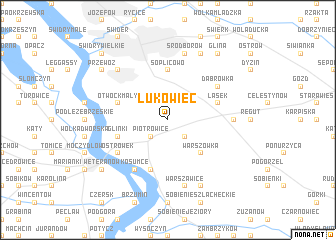 map of Łukowiec