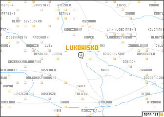 map of Łukowisko