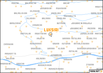 map of Lukšiai