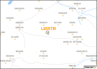 map of Lukštai