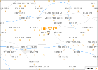 map of Łukszty