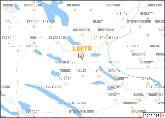 map of Łukta