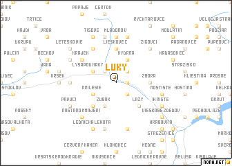 map of Lúky