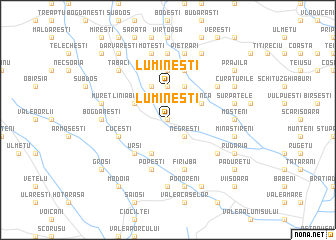 map of Lumineşti
