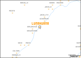 map of Lunahuaná