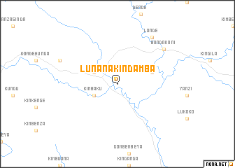 map of Lunana-Kindamba